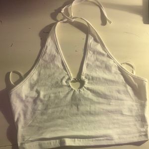 White halter top